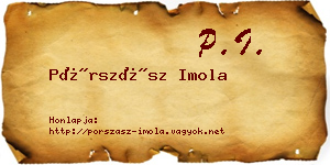 Pórszász Imola névjegykártya